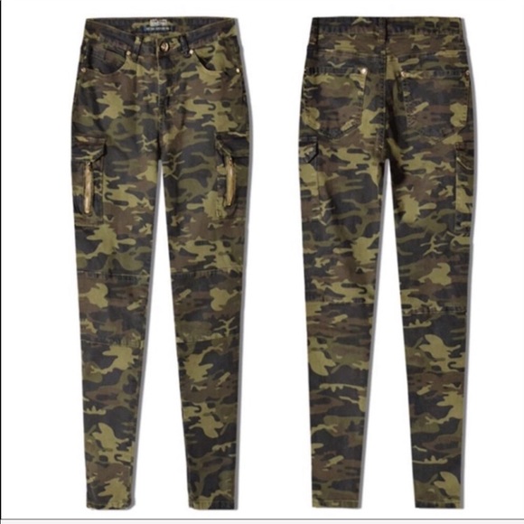 Camo Stretch Cargo Pants Jeans - Picture 5 of 7